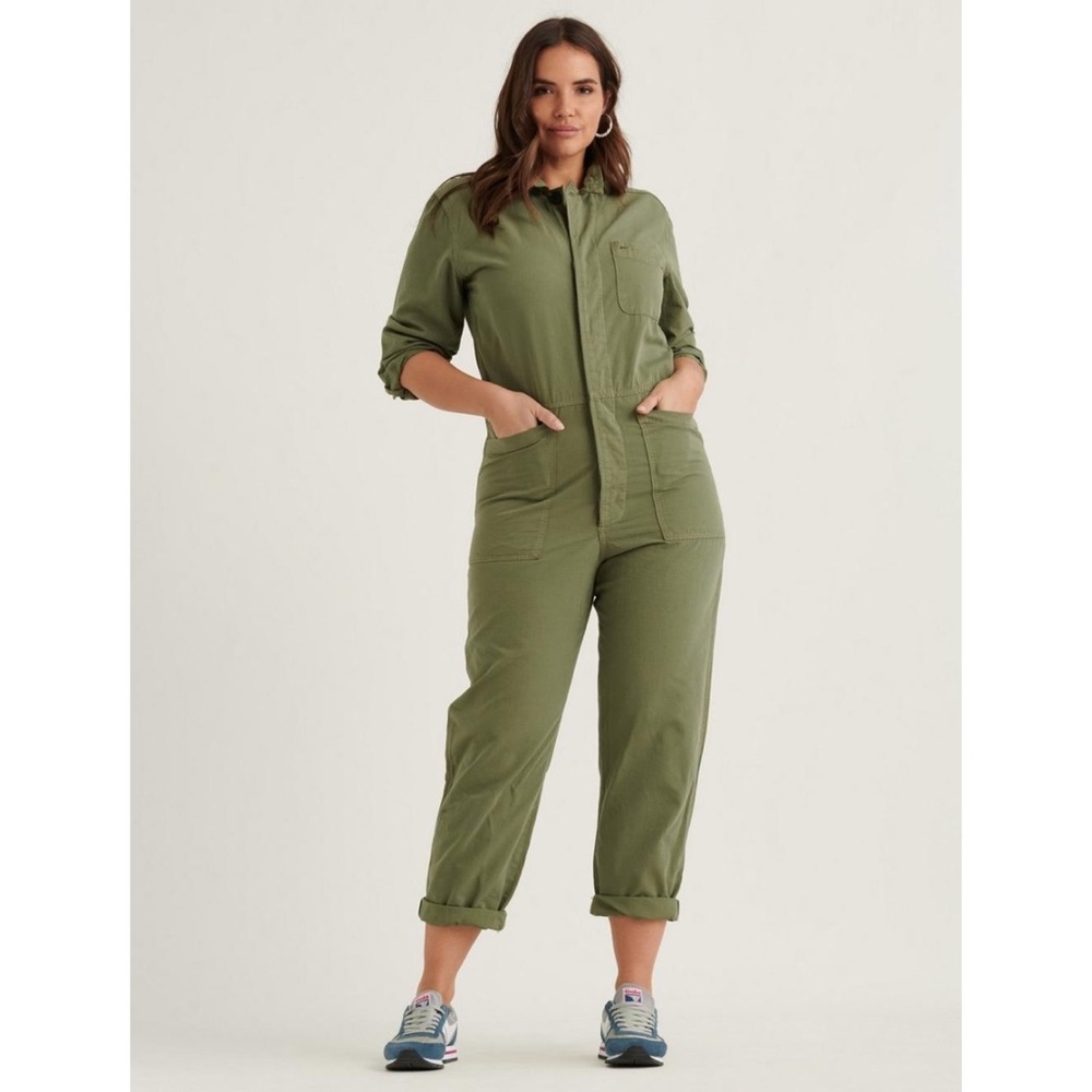 Lucky Brand Surplus Jumpsuit Coveralls in Olive Green Size Small